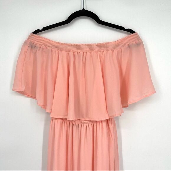 NWT Show Me Your Mumu Frosty Pink Hacienda Maxi Dress NWT Small off shoulder - Picture 4 of 11